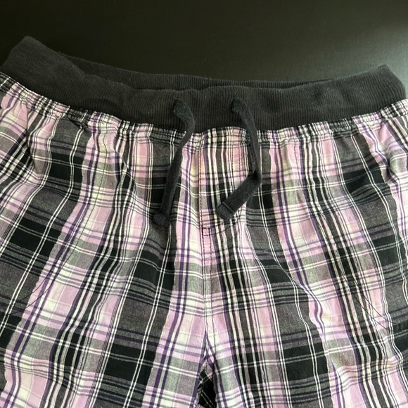 ZOEY & BETH (L) Pink Black Silver Pull On Shorts Plaid Preppy Grudge Skater Y2K - Picture 3 of 10